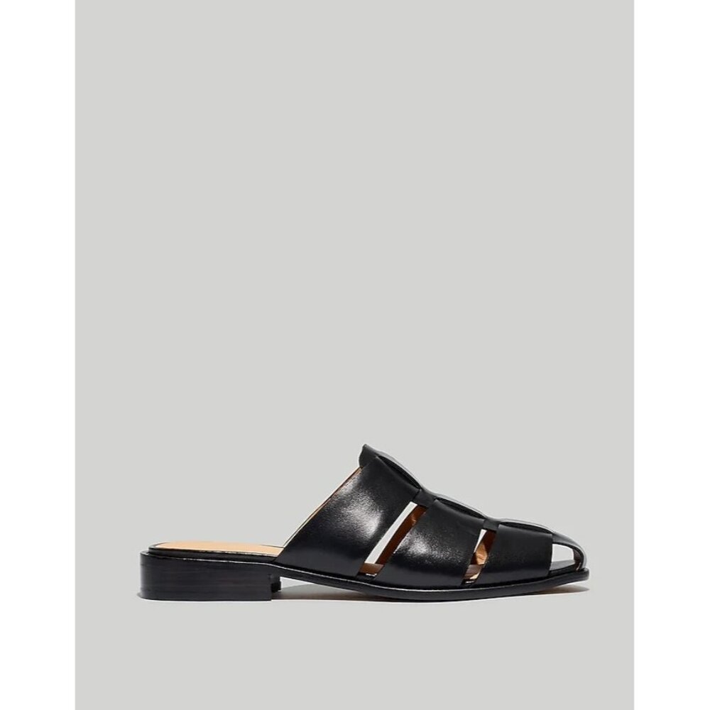 Madewell The Dixson Fisherman Mule in True Black - Picture 2 of 9